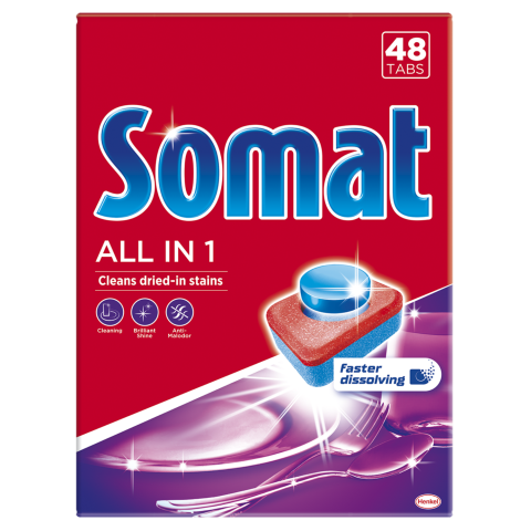 Таблетки Somatдля посудомийних машин All in one 44 шт 