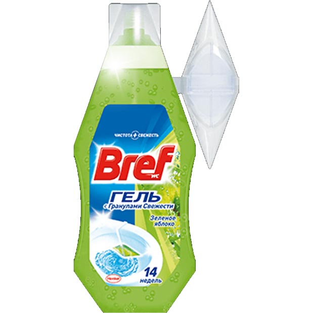 Засіб BREFдля чистки туалетаЗелене яблуко360 мл