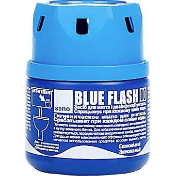 Контейнер с гелем SANO BLUE море для бачка унітаза </br>150 г